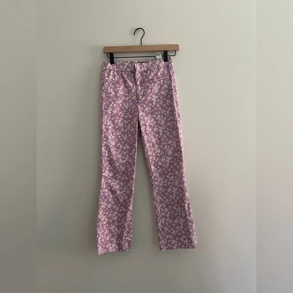 Zara Floral Flare Jeans Small - Picture 1 of 5